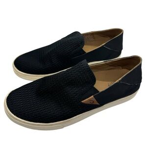 Olukai Pehuea Pavement Loafers Slip On Shoes in Black #20271 Women’s Size 8